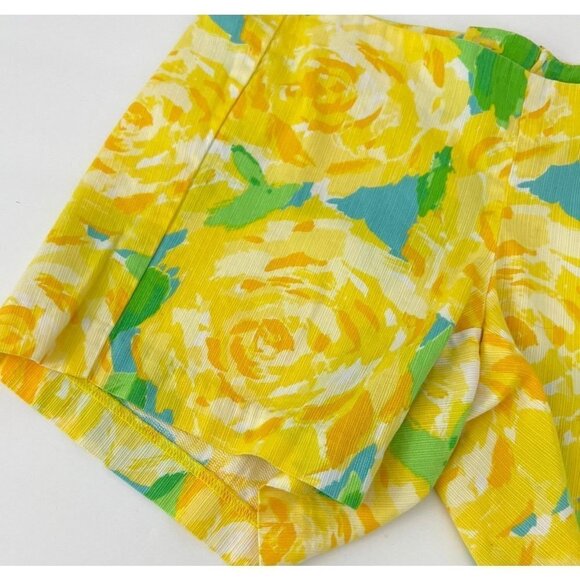 Lilly Pulitzer Deenie Shorts Sunglow Yellow Size 0 Floral - Picture 4 of 8